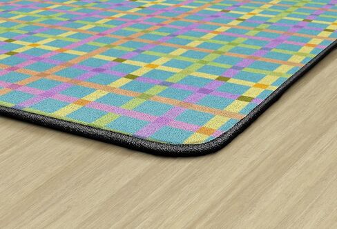 Flagship Carpets Cheerful Checks Educational Area Rug for Kids Room Décor, Children's Classroom, Play Carpet for Teaching and Playroom, 4'x6', Blue & Multi Color in Saudi Arabia