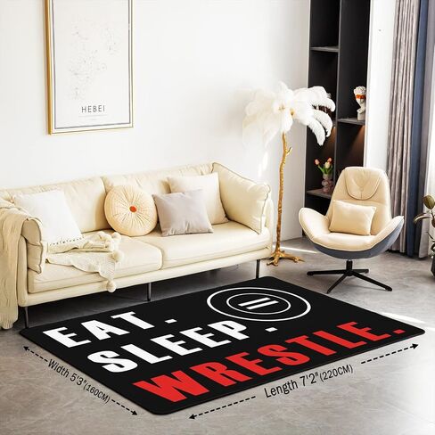 Wrestle Rugs for Living Room Bedroom Sports Theme Living Room Rugs for Bedroom Kids Boys Girls Teens Wrestling Decor Decorative Carpet Super Soft Floor Mat in Saudi Arabia