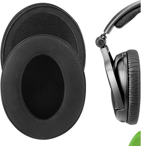 Geekria Comfort Velour Replacement Ear Pads for Sennheiser PXC350, HD380, PC350, PC350 SE, PXE350, HME95, HMEC250, HD380 PRO Headphones Ear Cushions, Ear Cups Cover Repair Parts (Black) in Saudi Arabia