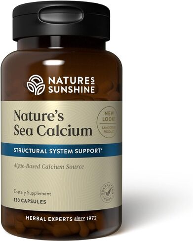 Nature's Sunshine Sea Calcium, 120 Capsules | Promotes Bone and Teeth Health, Offsets Body Acidity, and Helps Maintain PH Levels in Saudi Arabia