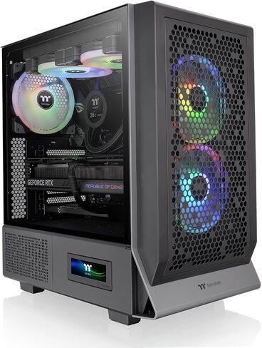 Thermaltake Ceres CA-1Y2-00M1WN-00 CS8724 300 TG ARGB Black E-ATX Motherboard Air Flow Oriented Middle Tower PC Case in Saudi Arabia