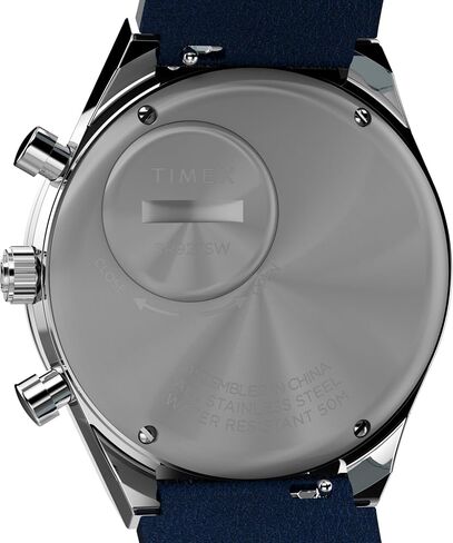 Timex Men's Q Chronograph 40mm Watch - Black Strap Black Dial Stainless Steel Case in Saudi Arabia