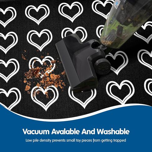 سجادة Booooom Jackson باللون الأسود للفصل الدراسي، سجادة للفصل الدراسي ذات قلب كبير مقاس 7'5"x13'Area، سجادة للقراءة مع ظهر غير قابل للانزلاق، سجادة للجلوس في الفصول الدراسية الابتدائية in Kuwait