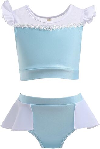 Princess Two-Piece Tankini Swimsuit for Baby Girls Bathing Suits Swimwear Surf Beach Summer Swimming Bikini Sets in Saudi Arabia