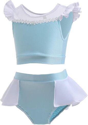 Princess Two-Piece Tankini Swimsuit for Baby Girls Bathing Suits Swimwear Surf Beach Summer Swimming Bikini Sets in Saudi Arabia
