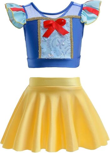 Princess Two-Piece Tankini Swimsuit for Baby Girls Bathing Suits Swimwear Surf Beach Summer Swimming Bikini Sets in Saudi Arabia