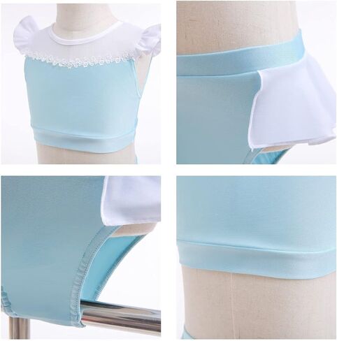 Princess Two-Piece Tankini Swimsuit for Baby Girls Bathing Suits Swimwear Surf Beach Summer Swimming Bikini Sets in Saudi Arabia