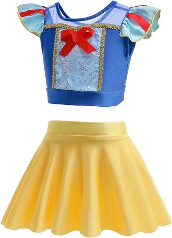 Princess Two-Piece Tankini Swimsuit for Baby Girls Bathing Suits Swimwear Surf Beach Summer Swimming Bikini Sets in Saudi Arabia