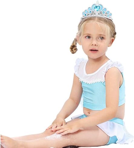 Princess Two-Piece Tankini Swimsuit for Baby Girls Bathing Suits Swimwear Surf Beach Summer Swimming Bikini Sets in Saudi Arabia