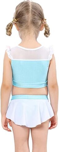 Princess Two-Piece Tankini Swimsuit for Baby Girls Bathing Suits Swimwear Surf Beach Summer Swimming Bikini Sets in Saudi Arabia