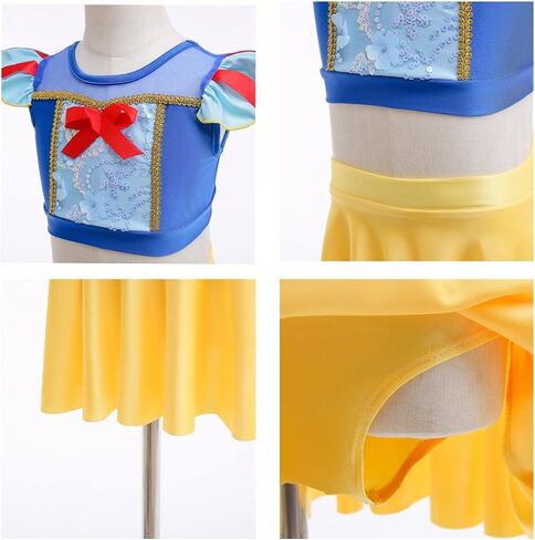 Princess Two-Piece Tankini Swimsuit for Baby Girls Bathing Suits Swimwear Surf Beach Summer Swimming Bikini Sets in Saudi Arabia