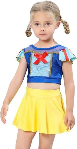 Princess Two-Piece Tankini Swimsuit for Baby Girls Bathing Suits Swimwear Surf Beach Summer Swimming Bikini Sets in Saudi Arabia