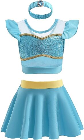 Princess Two-Piece Tankini Swimsuit for Baby Girls Bathing Suits Swimwear Surf Beach Summer Swimming Bikini Sets in Saudi Arabia