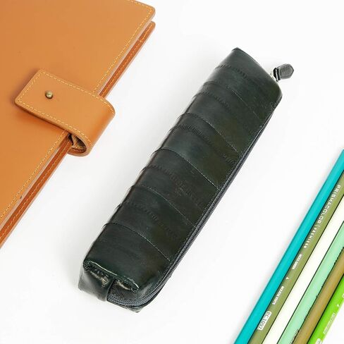 EEL Skin Leather Compact Pen CASE (Black) in Saudi Arabia