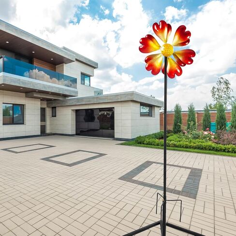 دوارات الرياح 48 بوصة في الهواء الطلق مع حصة معدنية، طاحونة هوائية 360 درجة لطواحين الهواء الحركية للحديقة ديكور فني للفناء in Saudi Arabia
