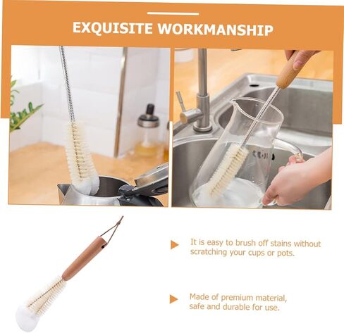 GLEAVI Coffee Cup Cleaning Brush Bottle Cleaner Brush Water Bottle Brush Bottle Cleaners Bottle Cleaning Bottle Scrubber Cup Brush Pot Brush Mug Brush Teapot Brush Head in Saudi Arabia