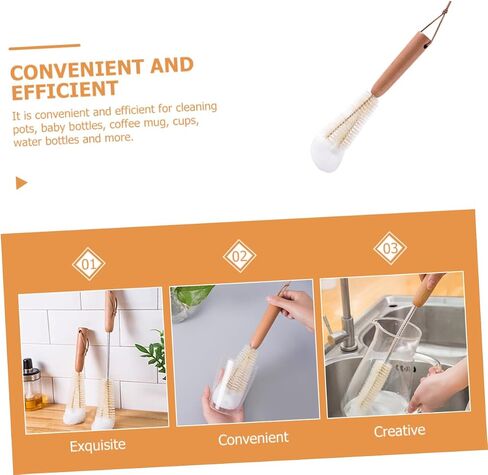 GLEAVI Coffee Cup Cleaning Brush Bottle Cleaner Brush Water Bottle Brush Bottle Cleaners Bottle Cleaning Bottle Scrubber Cup Brush Pot Brush Mug Brush Teapot Brush Head in Saudi Arabia