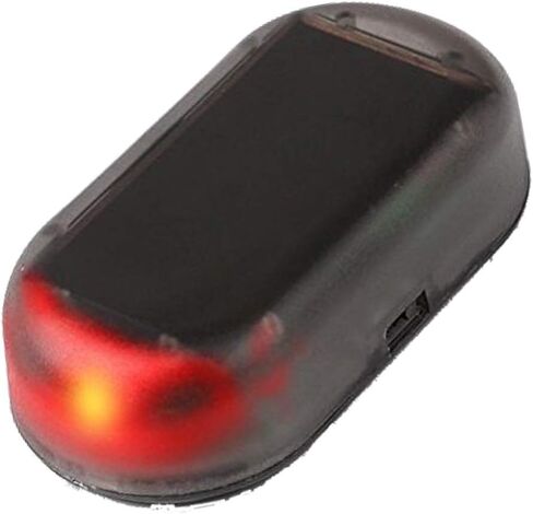 Onerbuy Solar Power Simulated Car Alarm LED Light Anti-Theft Warning Lights Flashing Security Lamp Blue, Pack of 1 in Saudi Arabia