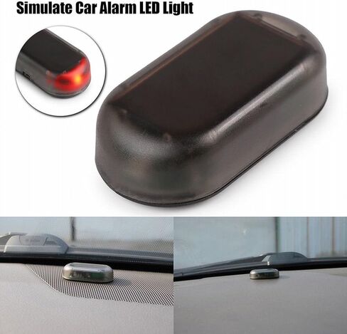 Onerbuy Solar Power Simulated Car Alarm LED Light Anti-Theft Warning Lights Flashing Security Lamp Blue, Pack of 1 in Saudi Arabia