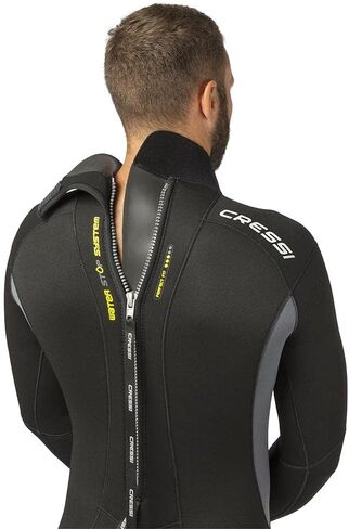 Cressi Men's Full Neoprene Wetsuit Back-Zip for Scuba Diving & Water Activities - Fast 5mm: Designed in Italy in Saudi Arabia