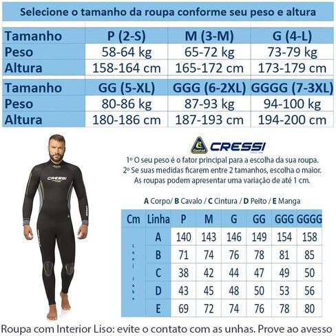 Cressi Men's Full Neoprene Wetsuit Back-Zip for Scuba Diving & Water Activities - Fast 5mm: Designed in Italy in Saudi Arabia