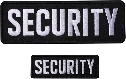 Agent Embroidered Patches Hook and Loop, Durable Fabric Agent Patch for Officer Guard Uniforms Vest, Jacket, Carrier, Hat, One Small and One Large Black in Kuwait