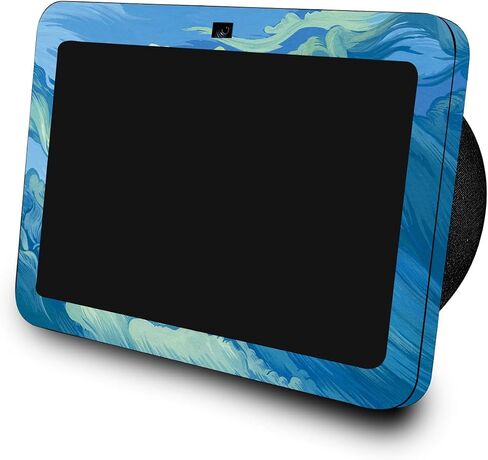 Carbon Fiber Skin Compatible with Amazon Echo Show 8 (3rd Gen, 2023) - Black Damask - Premium 3M Vinyl Protective Wrap Decal Cover - Easy to Apply | Crafted in The USA by MightySkins in Saudi Arabia
