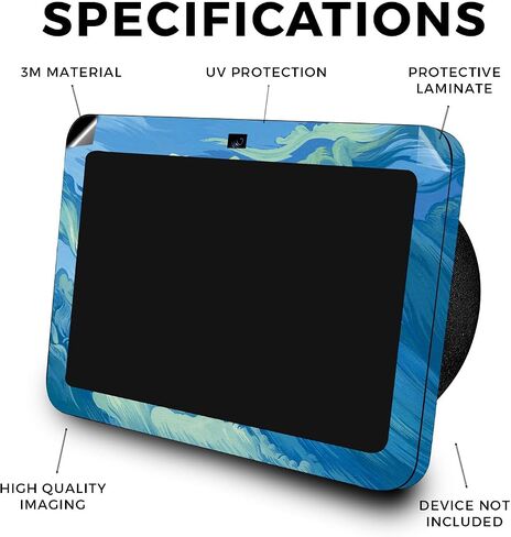 Carbon Fiber Skin Compatible with Amazon Echo Show 8 (3rd Gen, 2023) - Black Damask - Premium 3M Vinyl Protective Wrap Decal Cover - Easy to Apply | Crafted in The USA by MightySkins in Saudi Arabia