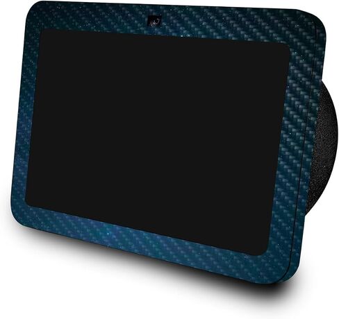 Carbon Fiber Skin Compatible with Amazon Echo Show 8 (3rd Gen, 2023) - Black Damask - Premium 3M Vinyl Protective Wrap Decal Cover - Easy to Apply | Crafted in The USA by MightySkins in Saudi Arabia