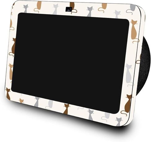 Carbon Fiber Skin Compatible with Amazon Echo Show 8 (3rd Gen, 2023) - Black Damask - Premium 3M Vinyl Protective Wrap Decal Cover - Easy to Apply | Crafted in The USA by MightySkins in Saudi Arabia
