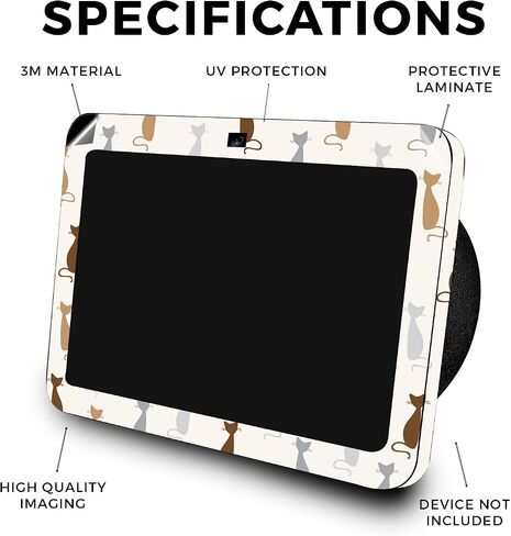 Carbon Fiber Skin Compatible with Amazon Echo Show 8 (3rd Gen, 2023) - Black Damask - Premium 3M Vinyl Protective Wrap Decal Cover - Easy to Apply | Crafted in The USA by MightySkins in Saudi Arabia