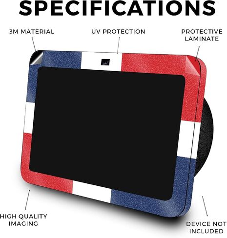 جلد لامع لامع متوافق مع Amazon Echo Show 8 (الجيل الثالث، 2023) - علم الدومينيكان - غطاء لاصق واقٍ من الفينيل 3M ممتاز - سهل الاستخدام | صُنع في الولايات المتحدة الأمريكية بواسطة MightySkins in Kuwait