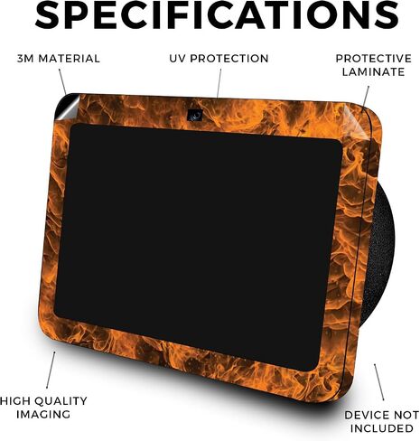 جلد متوافق مع Amazon Echo Show 8 (الجيل الثالث، 2023) - Burning Up - غطاء لاصق واقٍ من الفينيل 3M ممتاز - سهل الاستخدام | صُنع في الولايات المتحدة الأمريكية بواسطة MightySkins in Kuwait