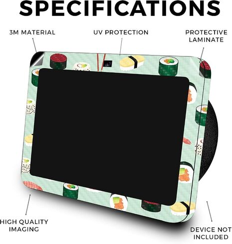 غلاف من ألياف الكربون متوافق مع Amazon Echo Show 8 (الجيل الثالث، 2023) - سوشي - غطاء لاصق واقٍ من الفينيل الفاخر 3M - سهل الاستخدام | صُنع في الولايات المتحدة الأمريكية بواسطة MightySkins in Saudi Arabia