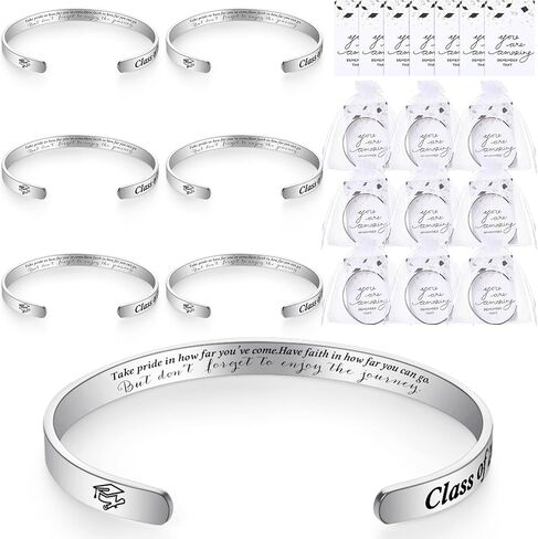 8 مجموعات من أساور التخرج، هدايا تفخر بمدى تقدمك، أساور ملهمة بالجملة، سوار شكرًا لك مع بطاقات التخرج، حقائب الأورجانزا لفئة 2024 من خريجي الكلية، صديق in Kuwait