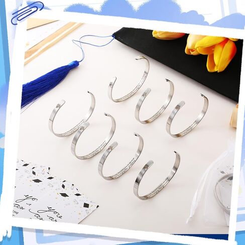 8 مجموعات من أساور التخرج، هدايا تفخر بمدى تقدمك، أساور ملهمة بالجملة، سوار شكرًا لك مع بطاقات التخرج، حقائب الأورجانزا لفئة 2024 من خريجي الكلية، صديق in Kuwait