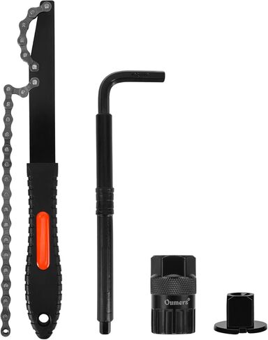 أداة إزالة كاسيت الدراجة من Oumers مع سوط سلسلة ومفتاح ربط مساعد، مفتاح ألين + رأس مربع، أداة إزالة حلقة قفل كاسيت الدراجة، أداة إزالة العجلة الحرة in Kuwait