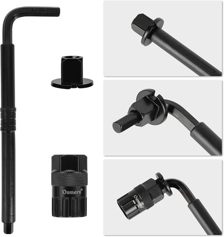 أداة إزالة كاسيت الدراجة من Oumers مع سوط سلسلة ومفتاح ربط مساعد، مفتاح ألين + رأس مربع، أداة إزالة حلقة قفل كاسيت الدراجة، أداة إزالة العجلة الحرة in Kuwait