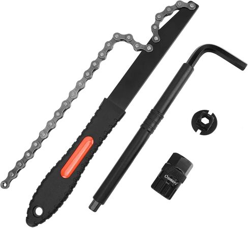 أداة إزالة كاسيت الدراجة من Oumers مع سوط سلسلة ومفتاح ربط مساعد، مفتاح ألين + رأس مربع، أداة إزالة حلقة قفل كاسيت الدراجة، أداة إزالة العجلة الحرة in Kuwait