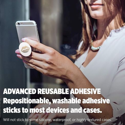 PopSockets: Collapsible Grip & Stand for Phones and Tablets - Gold Lips in Saudi Arabia