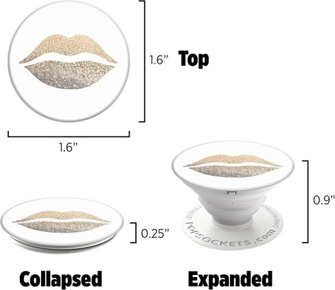 PopSockets: Collapsible Grip & Stand for Phones and Tablets - Gold Lips in Saudi Arabia