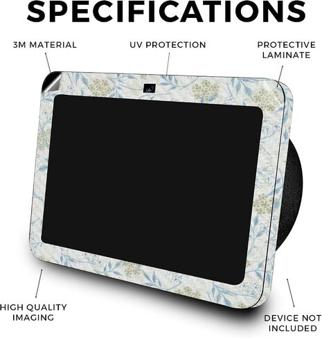 Carbon Fiber Skin Compatible with Amazon Echo Show 8 (3rd Gen, 2023) - Blue Vintage - Premium 3M Vinyl Protective Wrap Decal Cover - Easy to Apply | Crafted in The USA by MightySkins in Saudi Arabia