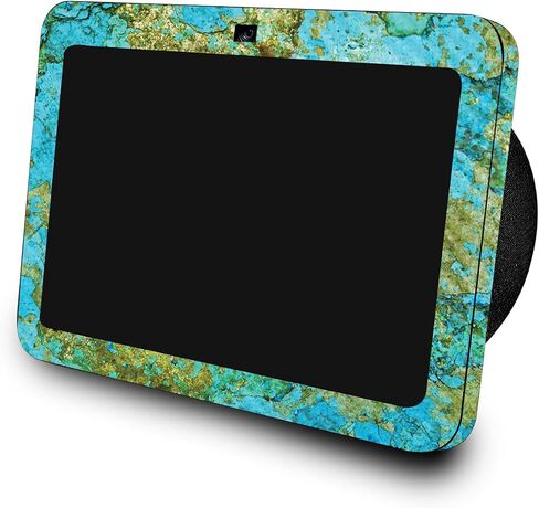Carbon Fiber Skin Compatible with Amazon Echo Show 8 (3rd Gen, 2023) - Blue Vintage - Premium 3M Vinyl Protective Wrap Decal Cover - Easy to Apply | Crafted in The USA by MightySkins in Saudi Arabia