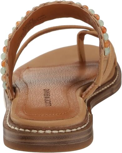 Lucky Brand Women's KAYKEY Flat Sandal, Sandstorm, 7 in Saudi Arabia