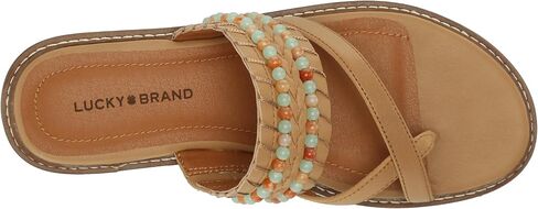 Lucky Brand Women's KAYKEY Flat Sandal, Sandstorm, 7 in Saudi Arabia
