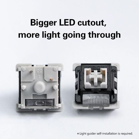 KPREPUBLIC LEOBOG Graywood V4 Switch Linear MX Stem Switch للوحة المفاتيح الميكانيكية للألعاب POM Pre Lubed 2 مراحل Spring New Module (GrayWood Switch V4 x90) in Saudi Arabia