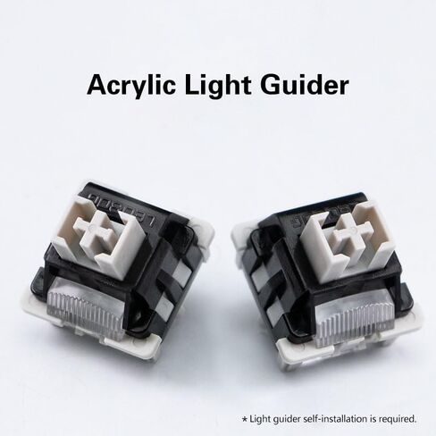 KPREPUBLIC LEOBOG Graywood V4 Switch Linear MX Stem Switch للوحة المفاتيح الميكانيكية للألعاب POM Pre Lubed 2 مراحل Spring New Module (GrayWood Switch V4 x90) in Saudi Arabia