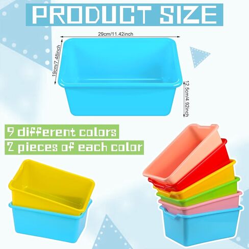 Storage Bins for Classroom Plastic Cubby Bins Bulk Colorful Storage Container Multi Purpose Kids Book Toy Tray Organizer Boxes for School Library Home Office(36 Pcs) in Saudi Arabia