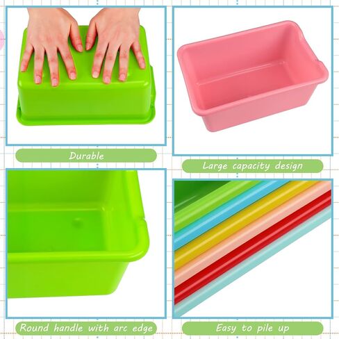 Storage Bins for Classroom Plastic Cubby Bins Bulk Colorful Storage Container Multi Purpose Kids Book Toy Tray Organizer Boxes for School Library Home Office(36 Pcs) in Saudi Arabia