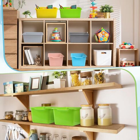 Storage Bins for Classroom Plastic Cubby Bins Bulk Colorful Storage Container Multi Purpose Kids Book Toy Tray Organizer Boxes for School Library Home Office(36 Pcs) in Saudi Arabia